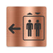 Blacked LaserTEC Leitsysteme - Acryl Schild - Eckig 12 x 12 cm - Selbstklebend - Kupfer gebürstet - Metall-Optik - UV beständig - Für Innen und Außen (Achtung)