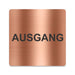 Blacked LaserTEC Leitsysteme - Acryl Schild - Eckig 12 x 12 cm - Selbstklebend - Kupfer gebürstet - Metall-Optik - UV beständig - Für Innen und Außen (Achtung)