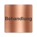 Blacked LaserTEC Leitsysteme - Acryl Schild - Eckig 12 x 12 cm - Selbstklebend - Kupfer gebürstet - Metall-Optik - UV beständig - Für Innen und Außen (Achtung)