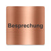 Blacked LaserTEC Leitsysteme - Acryl Schild - Eckig 12 x 12 cm - Selbstklebend - Kupfer gebürstet - Metall-Optik - UV beständig - Für Innen und Außen (Achtung)