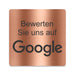 Blacked LaserTEC Leitsysteme - Acryl Schild - Eckig 12 x 12 cm - Selbstklebend - Kupfer gebürstet - Metall-Optik - UV beständig - Für Innen und Außen (Achtung)