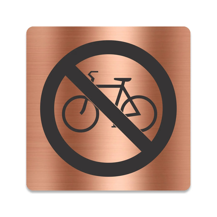 Blacked LaserTEC Leitsysteme - Acryl Schild - Eckig 12 x 12 cm - Selbstklebend - Kupfer gebürstet - Metall-Optik - UV beständig - Für Innen und Außen (Achtung)