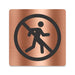 Blacked LaserTEC Leitsysteme - Acryl Schild - Eckig 12 x 12 cm - Selbstklebend - Kupfer gebürstet - Metall-Optik - UV beständig - Für Innen und Außen (Achtung)
