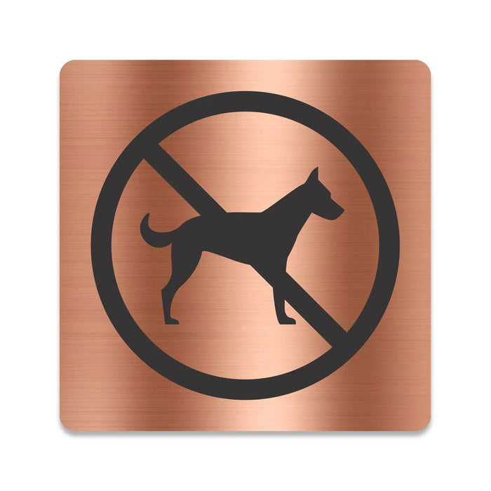 Blacked LaserTEC Leitsysteme - Acryl Schild - Eckig 12 x 12 cm - Selbstklebend - Kupfer gebürstet - Metall-Optik - UV beständig - Für Innen und Außen (Achtung)