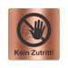 Blacked LaserTEC Leitsysteme - Acryl Schild - Eckig 12 x 12 cm - Selbstklebend - Kupfer gebürstet - Metall-Optik - UV beständig - Für Innen und Außen (Achtung)