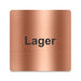 Blacked LaserTEC Leitsysteme - Acryl Schild - Eckig 12 x 12 cm - Selbstklebend - Kupfer gebürstet - Metall-Optik - UV beständig - Für Innen und Außen (Achtung)