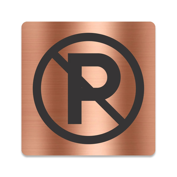 Blacked LaserTEC Leitsysteme - Acryl Schild - Eckig 12 x 12 cm - Selbstklebend - Kupfer gebürstet - Metall-Optik - UV beständig - Für Innen und Außen (Achtung)