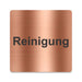 Blacked LaserTEC Leitsysteme - Acryl Schild - Eckig 12 x 12 cm - Selbstklebend - Kupfer gebürstet - Metall-Optik - UV beständig - Für Innen und Außen (Achtung)
