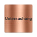 Blacked LaserTEC Leitsysteme - Acryl Schild - Eckig 12 x 12 cm - Selbstklebend - Kupfer gebürstet - Metall-Optik - UV beständig - Für Innen und Außen (Achtung)
