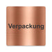 Blacked LaserTEC Leitsysteme - Acryl Schild - Eckig 12 x 12 cm - Selbstklebend - Kupfer gebürstet - Metall-Optik - UV beständig - Für Innen und Außen (Achtung)