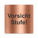 Blacked LaserTEC Leitsysteme - Acryl Schild - Eckig 12 x 12 cm - Selbstklebend - Kupfer gebürstet - Metall-Optik - UV beständig - Für Innen und Außen (Achtung)