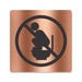 Blacked LaserTEC Leitsysteme - Acryl Schild - Eckig 12 x 12 cm - Selbstklebend - Kupfer gebürstet - Metall-Optik - UV beständig - Für Innen und Außen (Achtung)