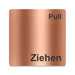 Blacked LaserTEC Leitsysteme - Acryl Schild - Eckig 12 x 12 cm - Selbstklebend - Kupfer gebürstet - Metall-Optik - UV beständig - Für Innen und Außen (Achtung)