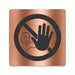 Blacked LaserTEC Leitsysteme - Acryl Schild - Eckig 12 x 12 cm - Selbstklebend - Kupfer gebürstet - Metall-Optik - UV beständig - Für Innen und Außen (Achtung)