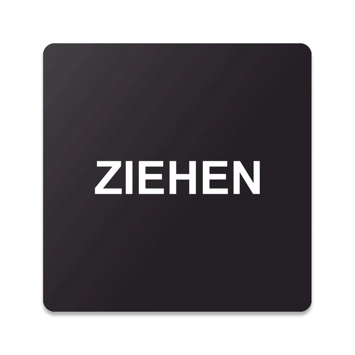 Blacked LaserTEC Leitsysteme - Acryl Schild - Eckig 12 x 12 cm - Selbstklebend - Schwarz Matt - UV beständig - Für Innen und Außen (Achtung)