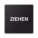 Blacked LaserTEC Leitsysteme - Acryl Schild - Eckig 12 x 12 cm - Selbstklebend - Schwarz Matt - UV beständig - Für Innen und Außen (Achtung)
