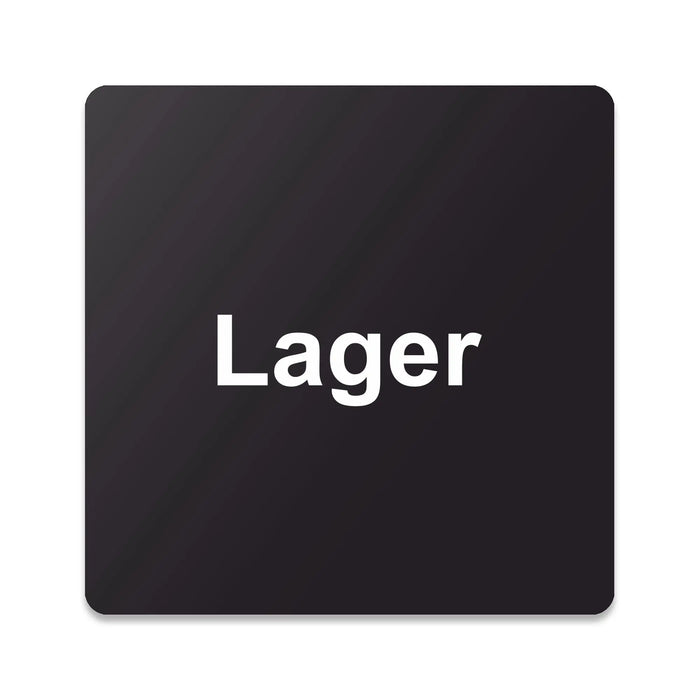 Blacked LaserTEC Leitsysteme - Acryl Schild - Eckig 12 x 12 cm - Selbstklebend - Schwarz Matt - UV beständig - Für Innen und Außen (Achtung)