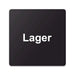 Blacked LaserTEC Leitsysteme - Acryl Schild - Eckig 12 x 12 cm - Selbstklebend - Schwarz Matt - UV beständig - Für Innen und Außen (Achtung)