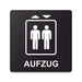 Blacked LaserTEC Leitsysteme - Acryl Schild - Eckig 12 x 12 cm - Selbstklebend - Schwarz Matt - UV beständig - Für Innen und Außen (Achtung)