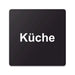 Blacked LaserTEC Leitsysteme - Acryl Schild - Eckig 12 x 12 cm - Selbstklebend - Schwarz Matt - UV beständig - Für Innen und Außen (Achtung)