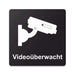 Blacked LaserTEC Leitsysteme - Acryl Schild - Eckig 12 x 12 cm - Selbstklebend - Schwarz Matt - UV beständig - Für Innen und Außen (Achtung)