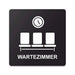 Blacked LaserTEC Leitsysteme - Acryl Schild - Eckig 12 x 12 cm - Selbstklebend - Schwarz Matt - UV beständig - Für Innen und Außen (Achtung)
