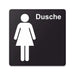 Blacked LaserTEC Leitsysteme - Acryl Schild - Eckig 12 x 12 cm - Selbstklebend - Schwarz Matt - UV beständig - Für Innen und Außen (Achtung)