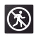 Blacked LaserTEC Leitsysteme - Acryl Schild - Eckig 12 x 12 cm - Selbstklebend - Schwarz Matt - UV beständig - Für Innen und Außen (Achtung)