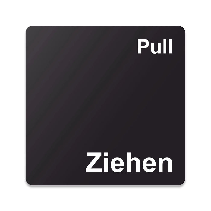 Blacked LaserTEC Leitsysteme - Acryl Schild - Eckig 12 x 12 cm - Selbstklebend - Schwarz Matt - UV beständig - Für Innen und Außen (Achtung)
