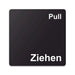 Blacked LaserTEC Leitsysteme - Acryl Schild - Eckig 12 x 12 cm - Selbstklebend - Schwarz Matt - UV beständig - Für Innen und Außen (Achtung)