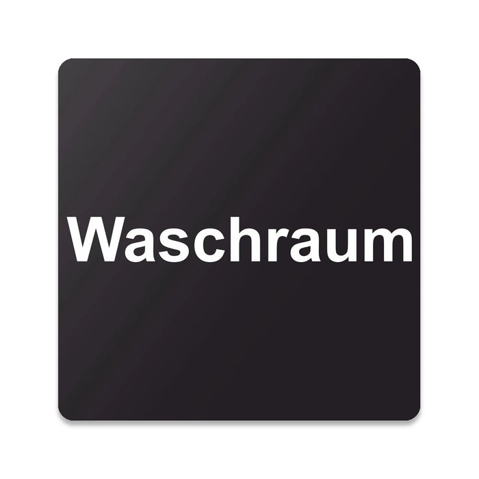 Blacked LaserTEC Leitsysteme - Acryl Schild - Eckig 12 x 12 cm - Selbstklebend - Schwarz Matt - UV beständig - Für Innen und Außen (Achtung)