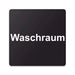 Blacked LaserTEC Leitsysteme - Acryl Schild - Eckig 12 x 12 cm - Selbstklebend - Schwarz Matt - UV beständig - Für Innen und Außen (Achtung)