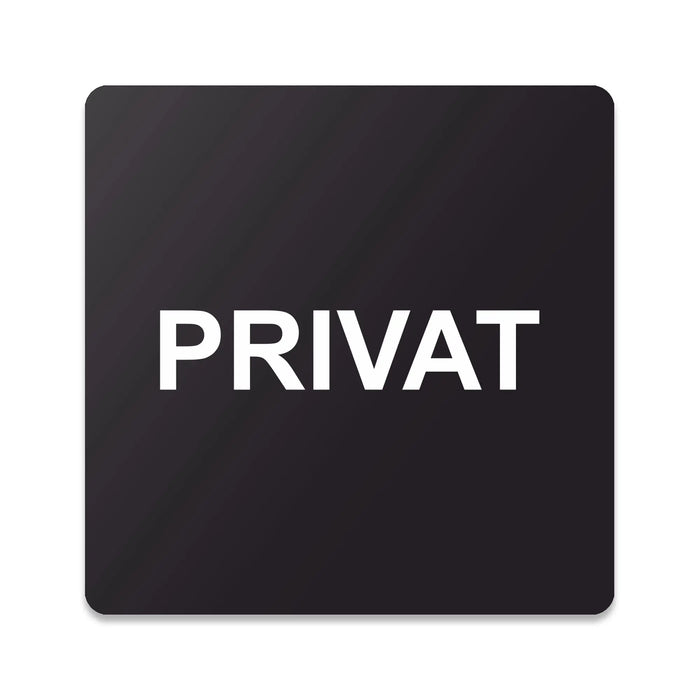 Blacked LaserTEC Leitsysteme - Acryl Schild - Eckig 12 x 12 cm - Selbstklebend - Schwarz Matt - UV beständig - Für Innen und Außen (Achtung)