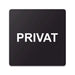 Blacked LaserTEC Leitsysteme - Acryl Schild - Eckig 12 x 12 cm - Selbstklebend - Schwarz Matt - UV beständig - Für Innen und Außen (Achtung)