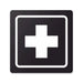 Blacked LaserTEC Leitsysteme - Acryl Schild - Eckig 12 x 12 cm - Selbstklebend - Schwarz Matt - UV beständig - Für Innen und Außen (Achtung)