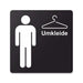 Blacked LaserTEC Leitsysteme - Acryl Schild - Eckig 12 x 12 cm - Selbstklebend - Schwarz Matt - UV beständig - Für Innen und Außen (Achtung)