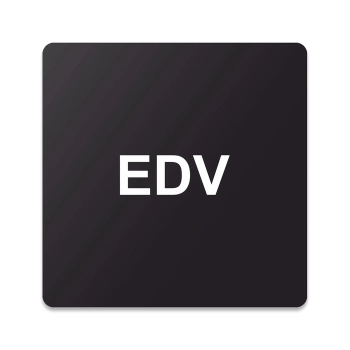 Blacked LaserTEC Leitsysteme - Acryl Schild - Eckig 12 x 12 cm - Selbstklebend - Schwarz Matt - UV beständig - Für Innen und Außen (Achtung)