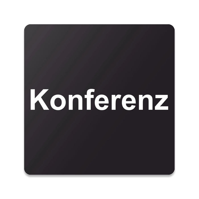 Blacked LaserTEC Leitsysteme - Acryl Schild - Eckig 12 x 12 cm - Selbstklebend - Schwarz Matt - UV beständig - Für Innen und Außen (Achtung)