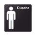 Blacked LaserTEC Leitsysteme - Acryl Schild - Eckig 12 x 12 cm - Selbstklebend - Schwarz Matt - UV beständig - Für Innen und Außen (Achtung)