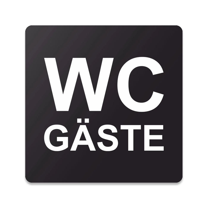 Blacked LaserTEC Leitsysteme - Acryl Schild - Eckig 12 x 12 cm - Selbstklebend - Schwarz Matt - UV beständig - Für Innen und Außen (Achtung)