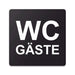 Blacked LaserTEC Leitsysteme - Acryl Schild - Eckig 12 x 12 cm - Selbstklebend - Schwarz Matt - UV beständig - Für Innen und Außen (Achtung)