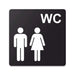 Blacked LaserTEC Leitsysteme - Acryl Schild - Eckig 12 x 12 cm - Selbstklebend - Schwarz Matt - UV beständig - Für Innen und Außen (Achtung)