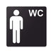 Blacked LaserTEC Leitsysteme - Acryl Schild - Eckig 12 x 12 cm - Selbstklebend - Schwarz Matt - UV beständig - Für Innen und Außen (Achtung)