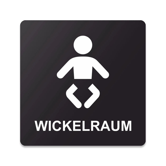 Blacked LaserTEC Leitsysteme - Acryl Schild - Eckig 12 x 12 cm - Selbstklebend - Schwarz Matt - UV beständig - Für Innen und Außen (Achtung)