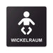 Blacked LaserTEC Leitsysteme - Acryl Schild - Eckig 12 x 12 cm - Selbstklebend - Schwarz Matt - UV beständig - Für Innen und Außen (Achtung)