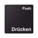 Blacked LaserTEC Leitsysteme - Acryl Schild - Eckig 12 x 12 cm - Selbstklebend - Schwarz Matt - UV beständig - Für Innen und Außen (Achtung)