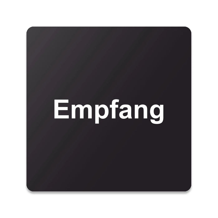 Blacked LaserTEC Leitsysteme - Acryl Schild - Eckig 12 x 12 cm - Selbstklebend - Schwarz Matt - UV beständig - Für Innen und Außen (Achtung)