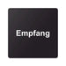 Blacked LaserTEC Leitsysteme - Acryl Schild - Eckig 12 x 12 cm - Selbstklebend - Schwarz Matt - UV beständig - Für Innen und Außen (Achtung)