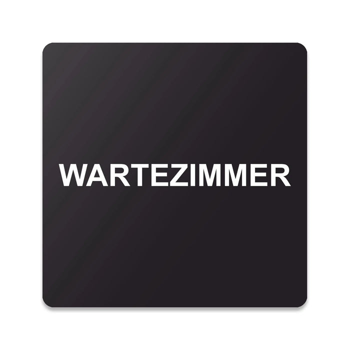 Blacked LaserTEC Leitsysteme - Acryl Schild - Eckig 12 x 12 cm - Selbstklebend - Schwarz Matt - UV beständig - Für Innen und Außen (Achtung)
