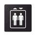 Blacked LaserTEC Leitsysteme - Acryl Schild - Eckig 12 x 12 cm - Selbstklebend - Schwarz Matt - UV beständig - Für Innen und Außen (Achtung)